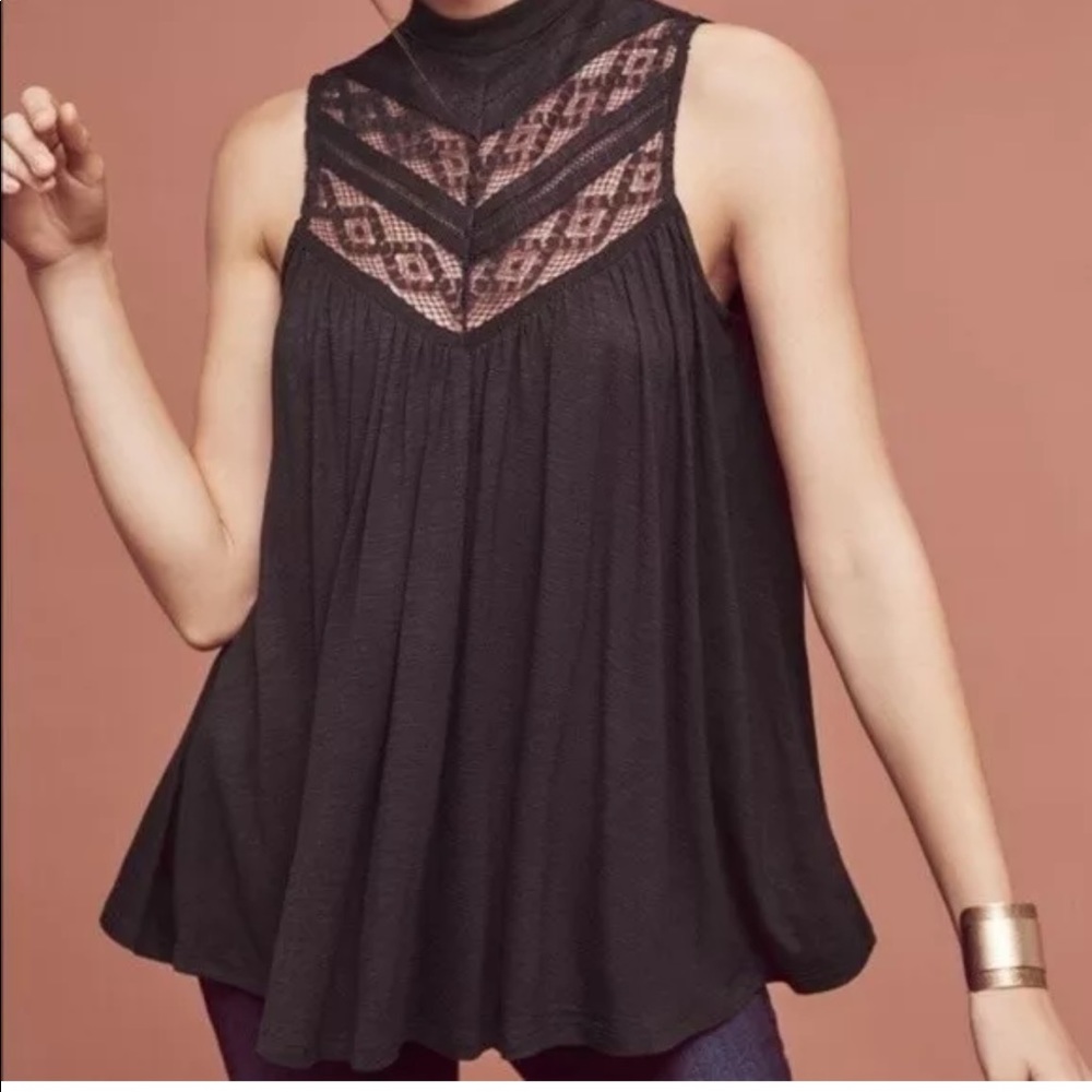 Anthropologie Deletta Brenta Burgundy Top XSP